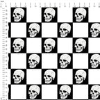 Checkered Skulls Fabric