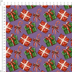 Christmas Gifts Purple Fabric