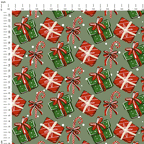 Christmas Gifts Sage Fabric