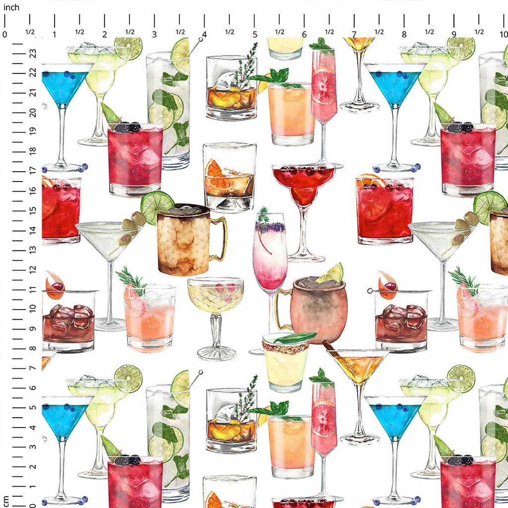 Cocktails Fabric