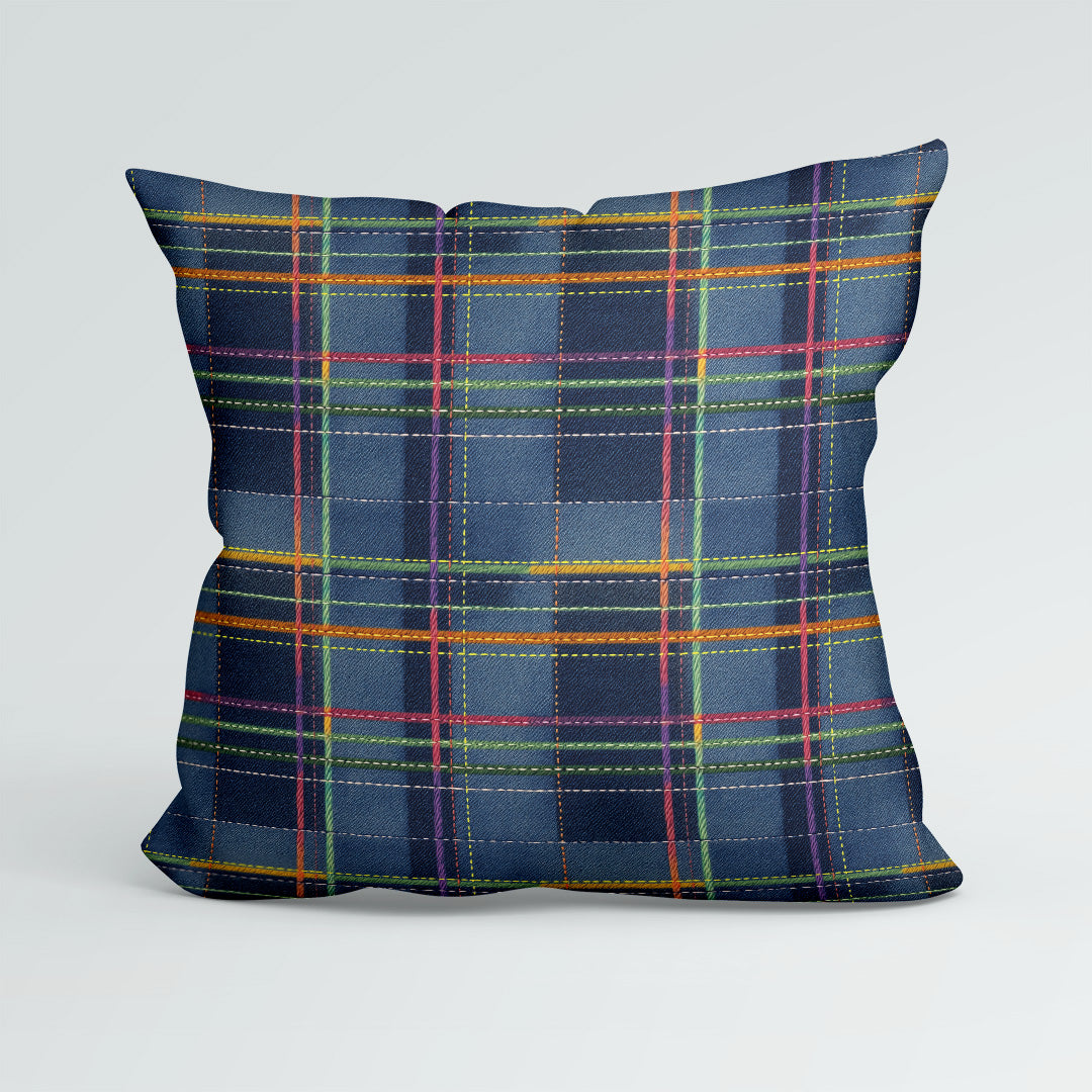 Denim Colourful Plaid Fabric 1467