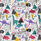 Dino Doodle Fabric