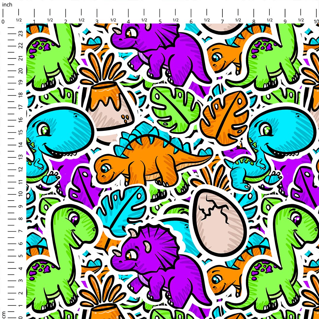 Dino Mashup Fabric