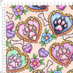 Dog Paws Tattoo Fabric