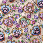 Dog Paws Tattoo Fabric