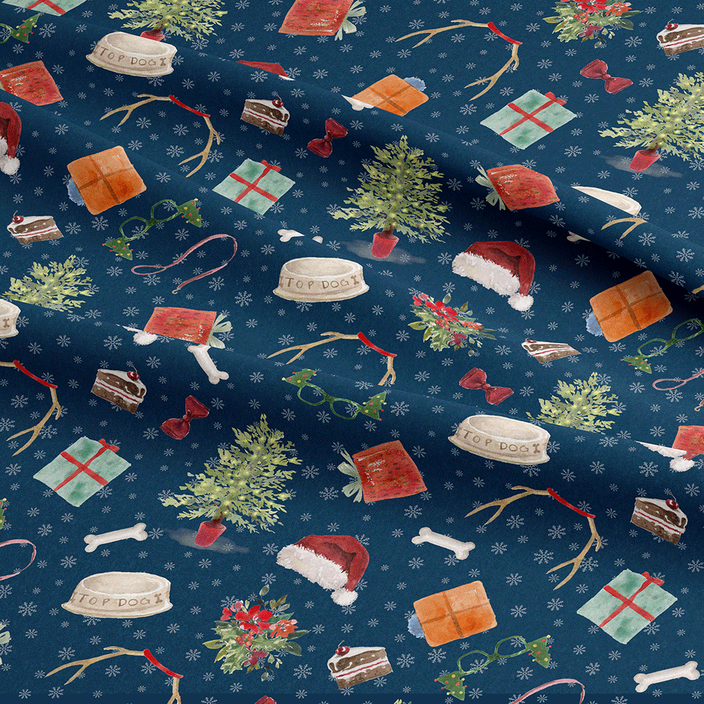 Christmas Dogs Matching Fabric