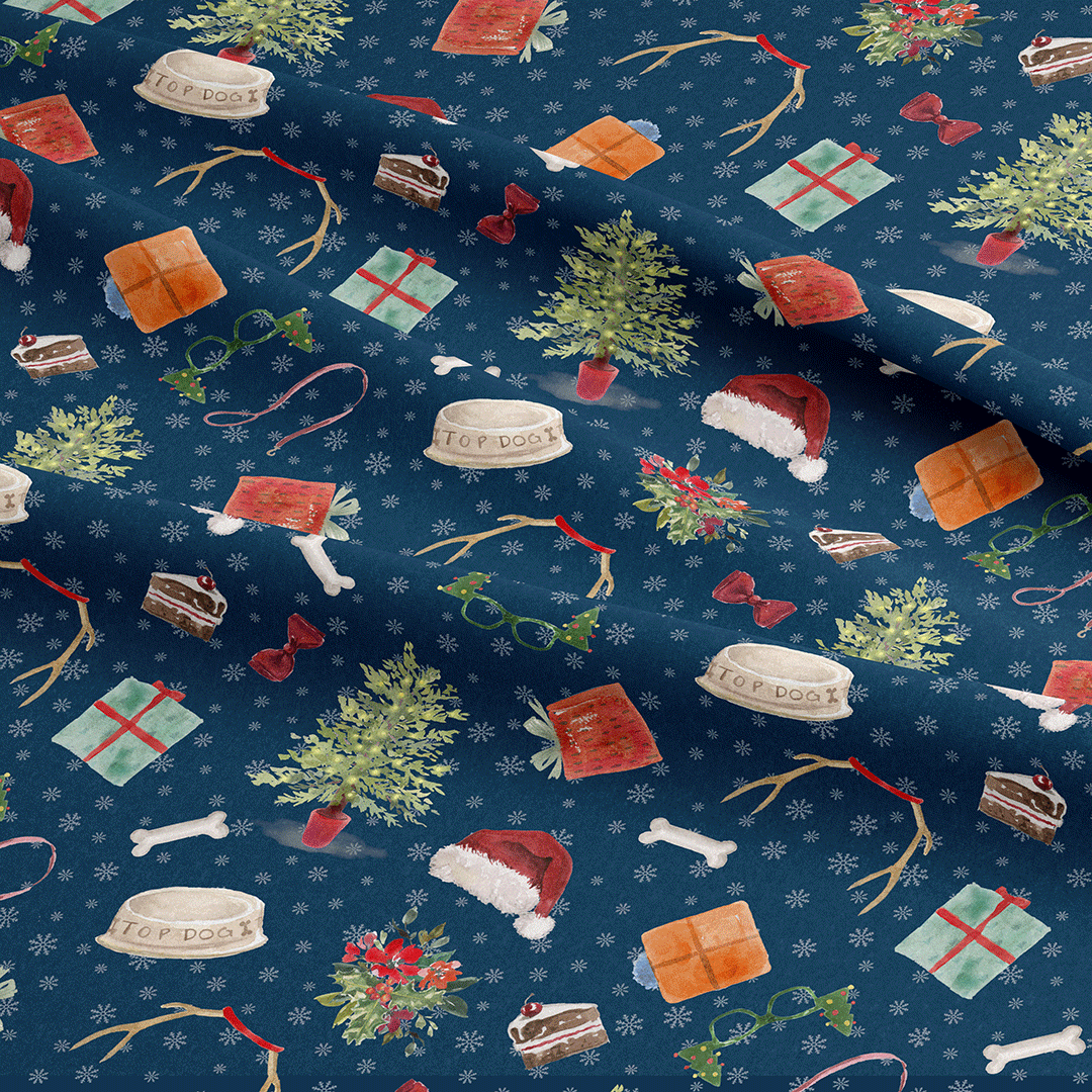 Christmas Dogs Matching Fabric