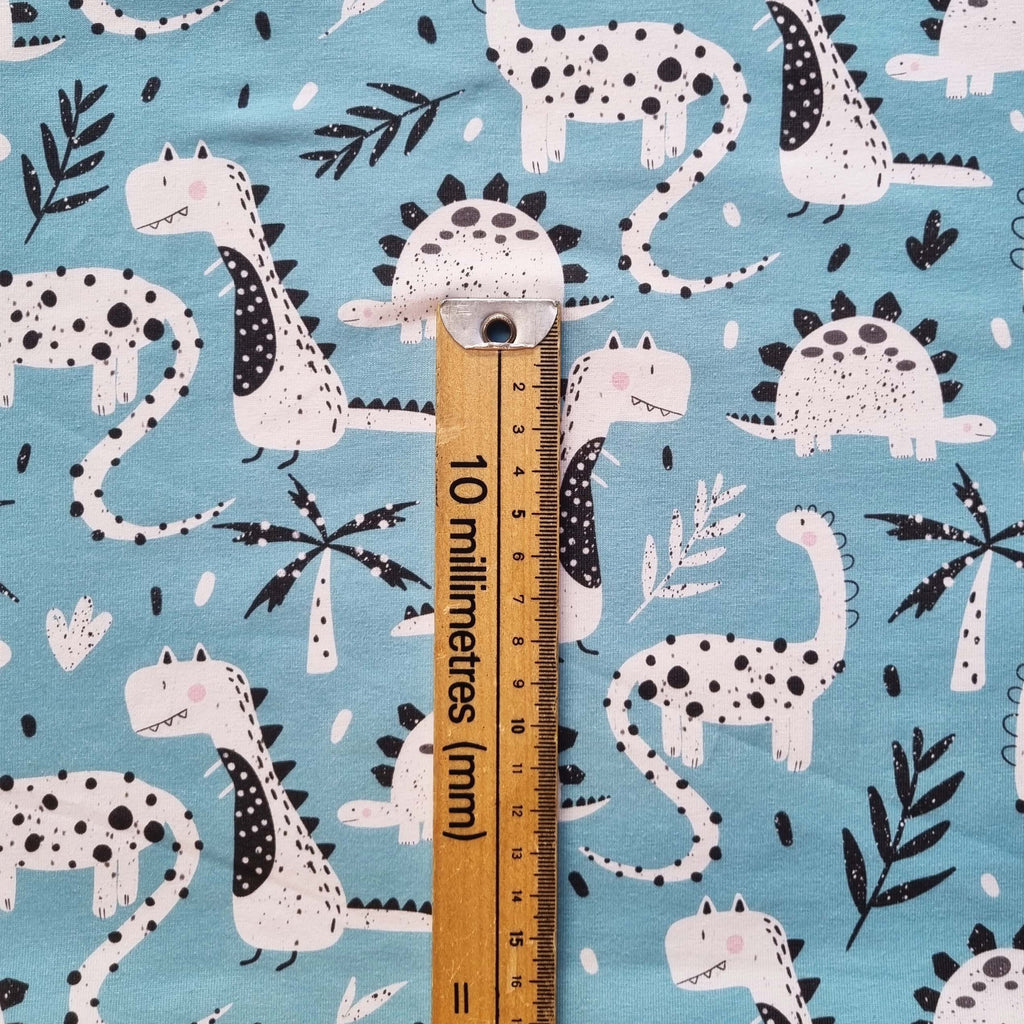 Dotty Dinos Blue Fabric