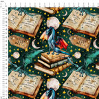 Fantasy Books Green Fabric
