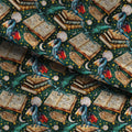Fantasy Books Green Fabric