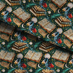 Fantasy Books Green Fabric