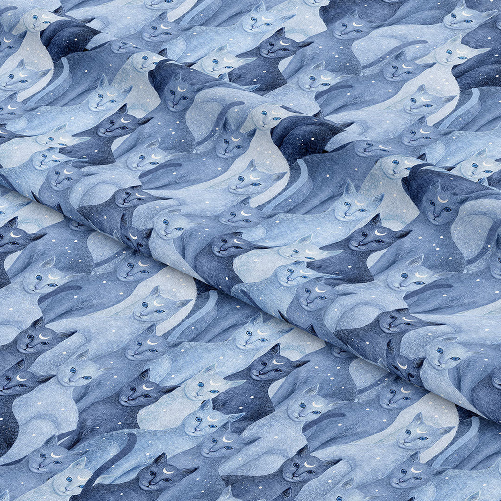 Mystical Feline Cats Fabric