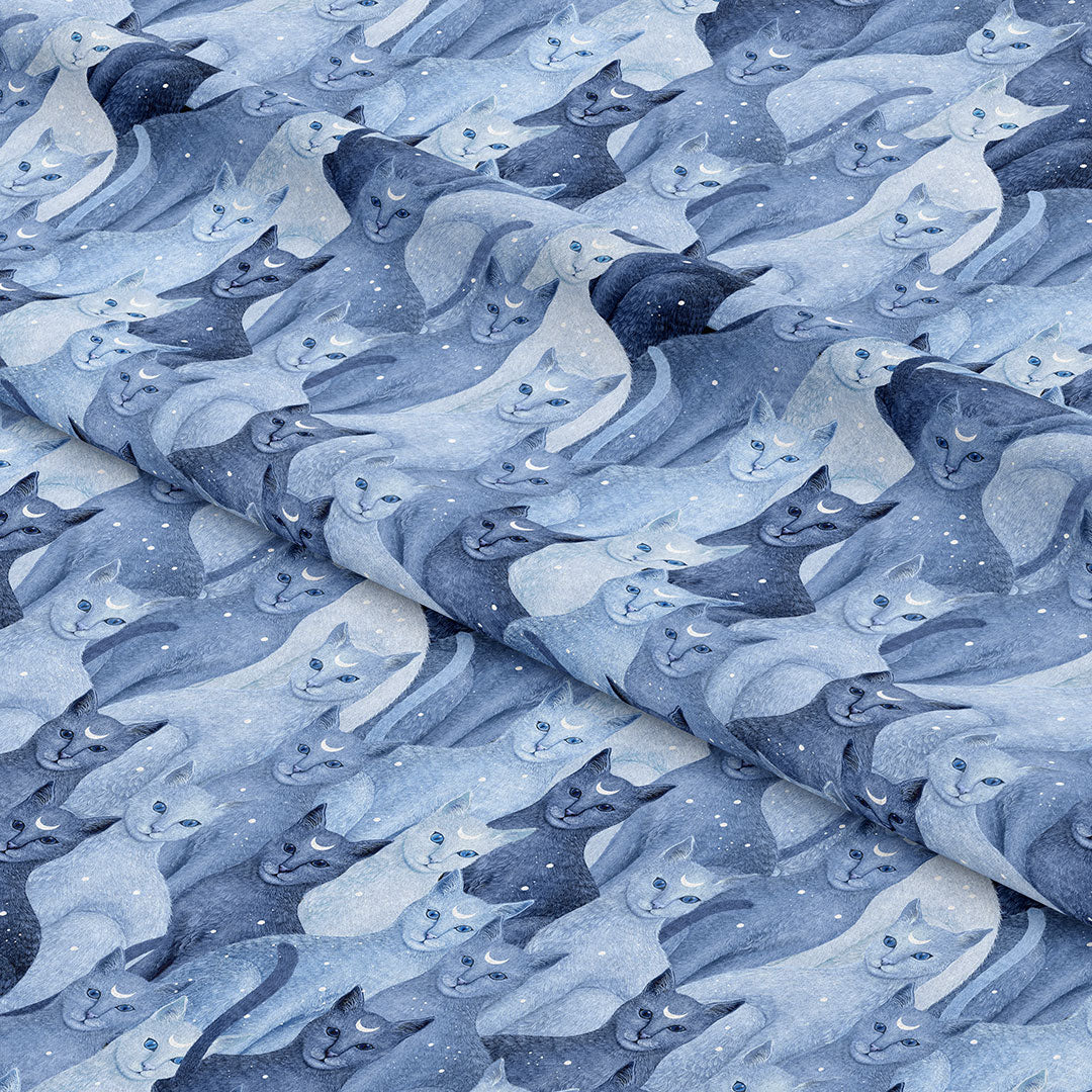 Mystical Feline Cats Fabric