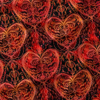 Flame Hearts Fabric