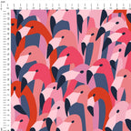 Flamingo Flock Fabric