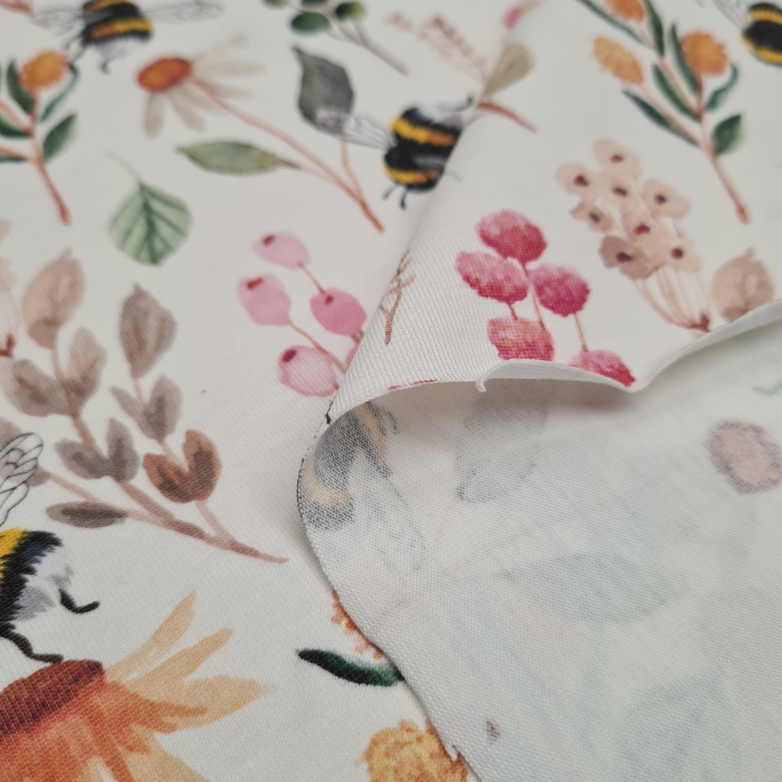 Floral Bees Fabric