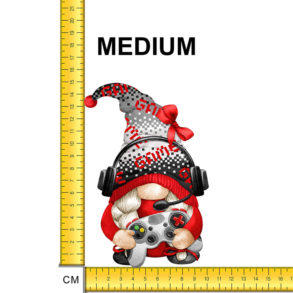 Gaming Girl Gnome Iron on Fabric Heat Transfer DTF-81