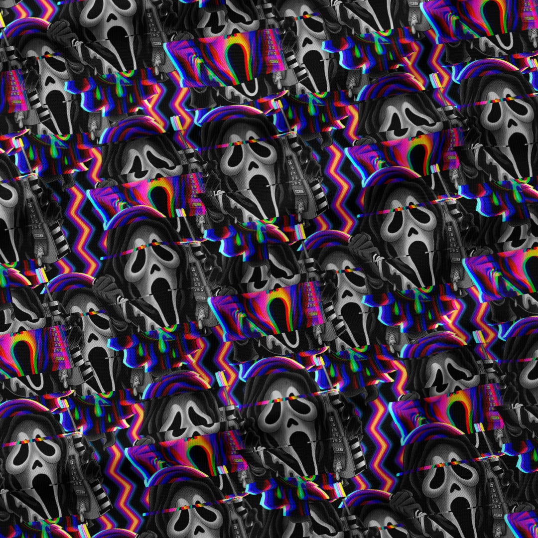Glitched Ghost Guy Fabric