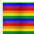 Glitter Rainbow Stripes Fabric