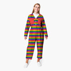 Glitter Rainbow Stripes Fabric