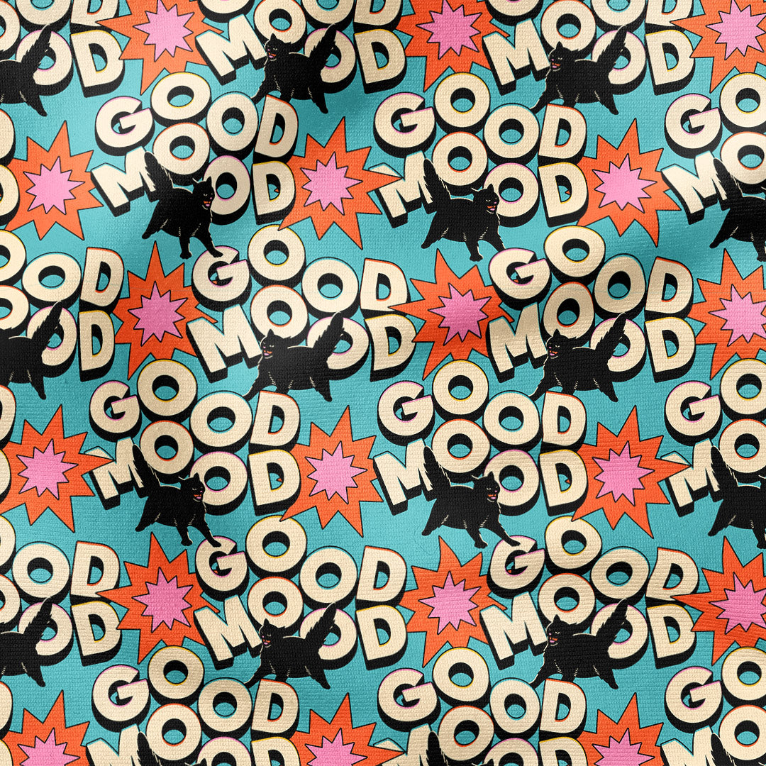 Good Mood Black Cat Fabric