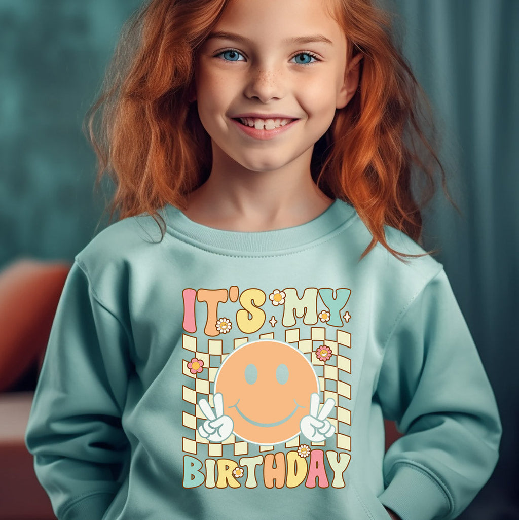 Groovy It's My Birthday Iron on Fabric Heat Transfer DTF-235