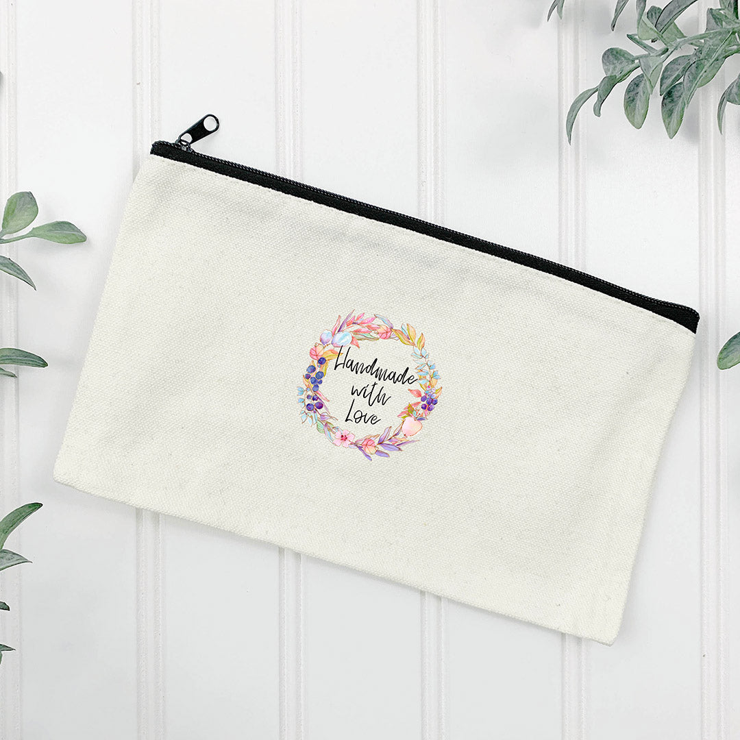 Set of 5 Handmade With Love Wreath Set Iron on Fabric Heat Transfer DTF-383