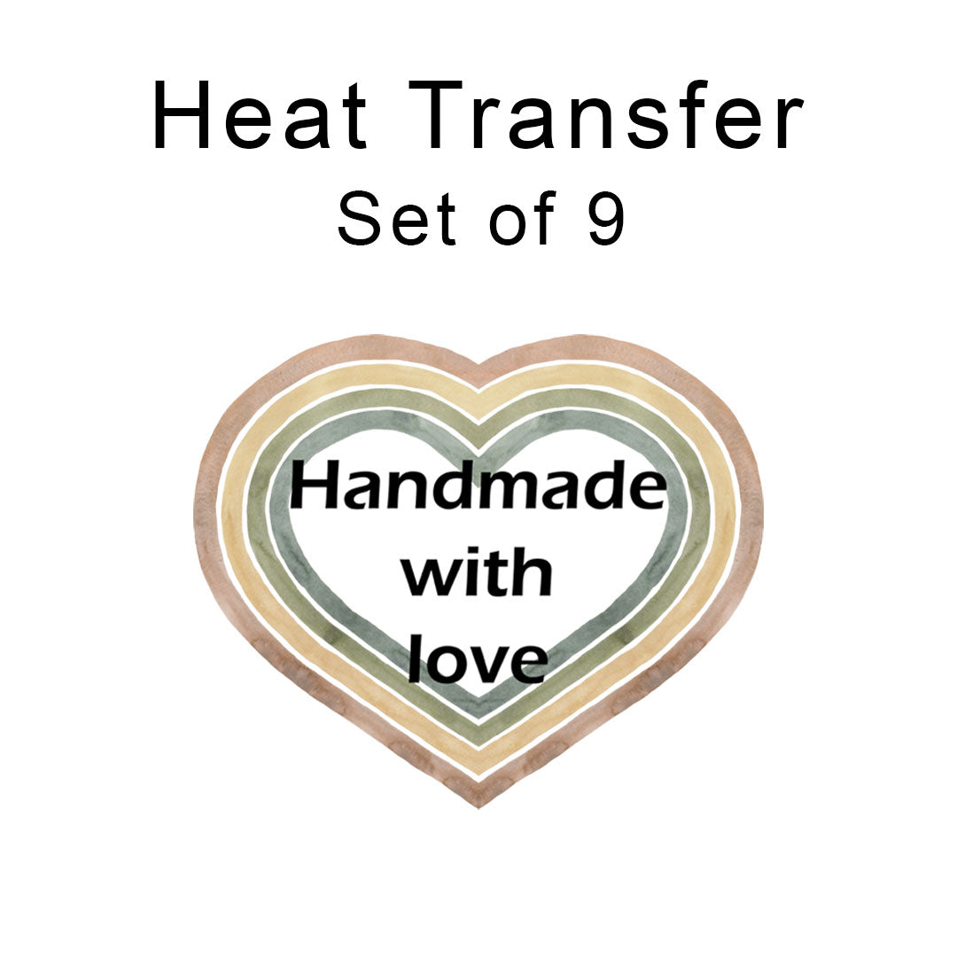 Handmade with Love Iron on fabric heat transfer DTF-15