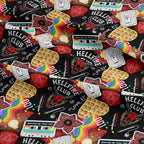 Black strange things Fabric