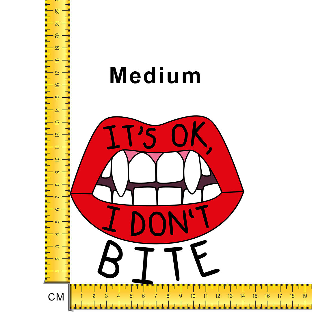 I don't bite Iron on fabric heat transfer DTF-31
