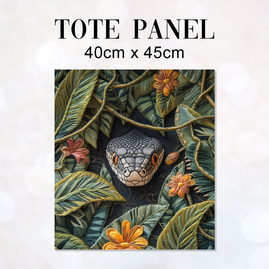 TOTE Fabric Bag Panel Jungle Snake TP-261