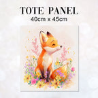 TOTE Fabric Bag Panel Cute Fox Kit TP-312