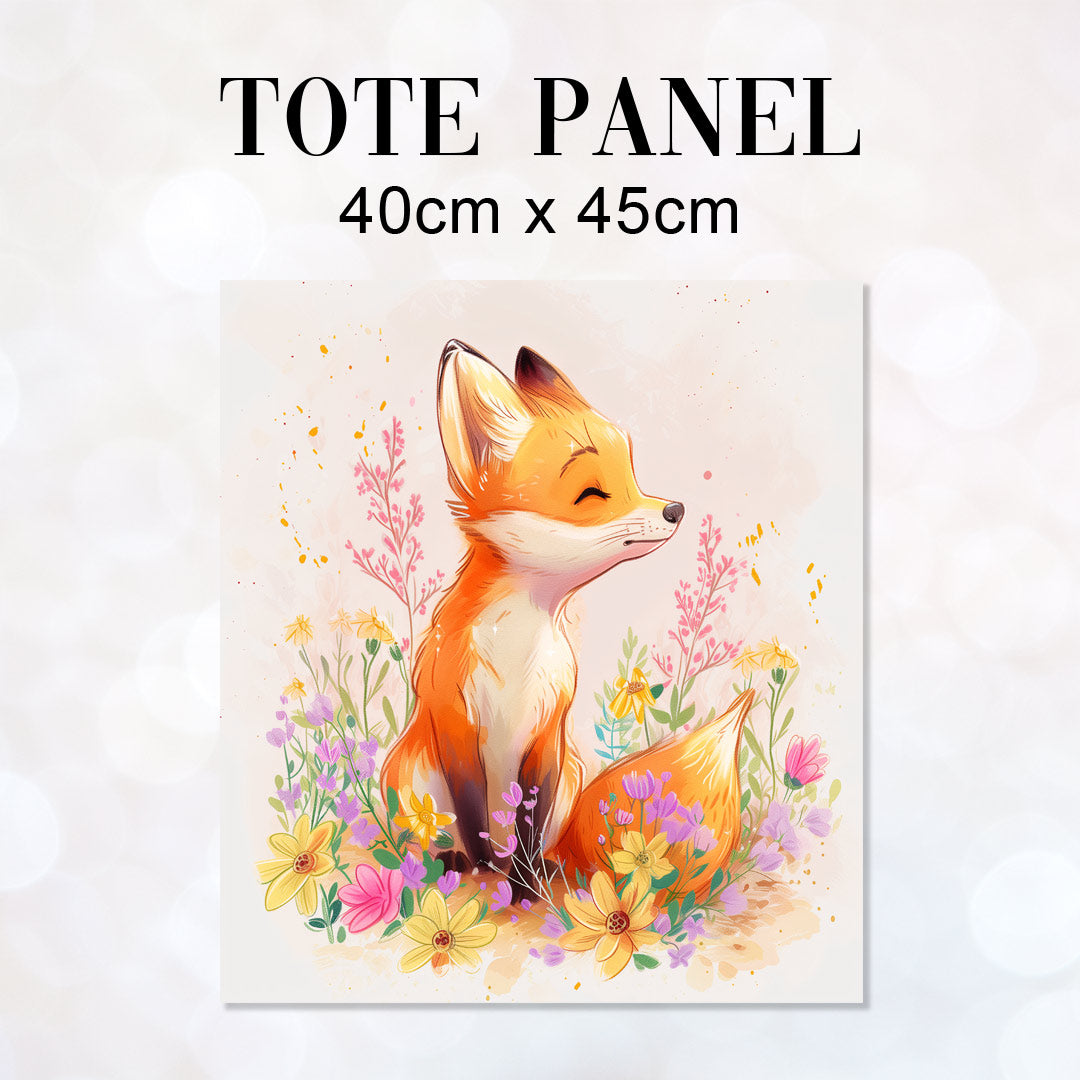 TOTE Fabric Bag Panel Cute Fox Kit TP-312