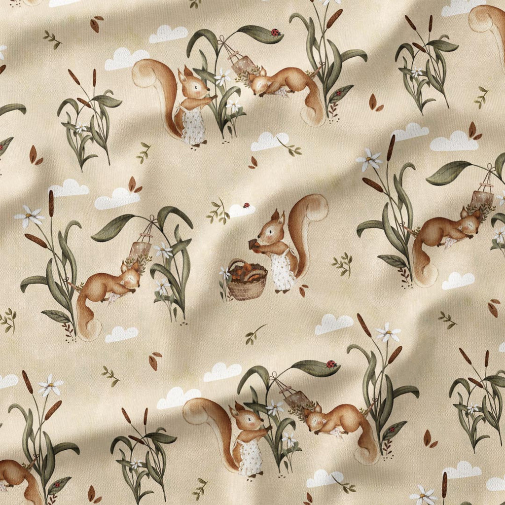 Lazy Day Squirrel Fabric