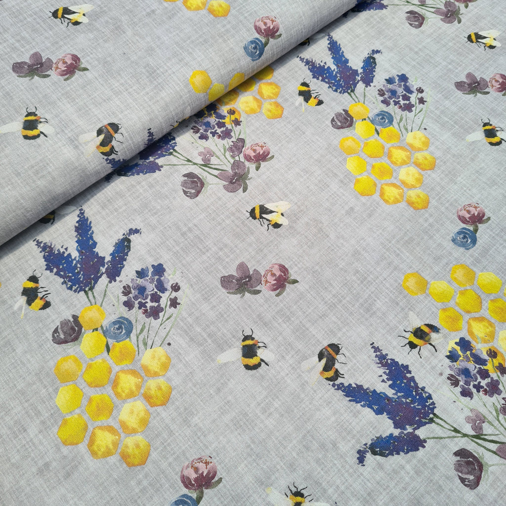 Lilac Bees Fabric