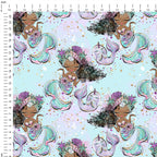 Mermaids Aqua Fabric