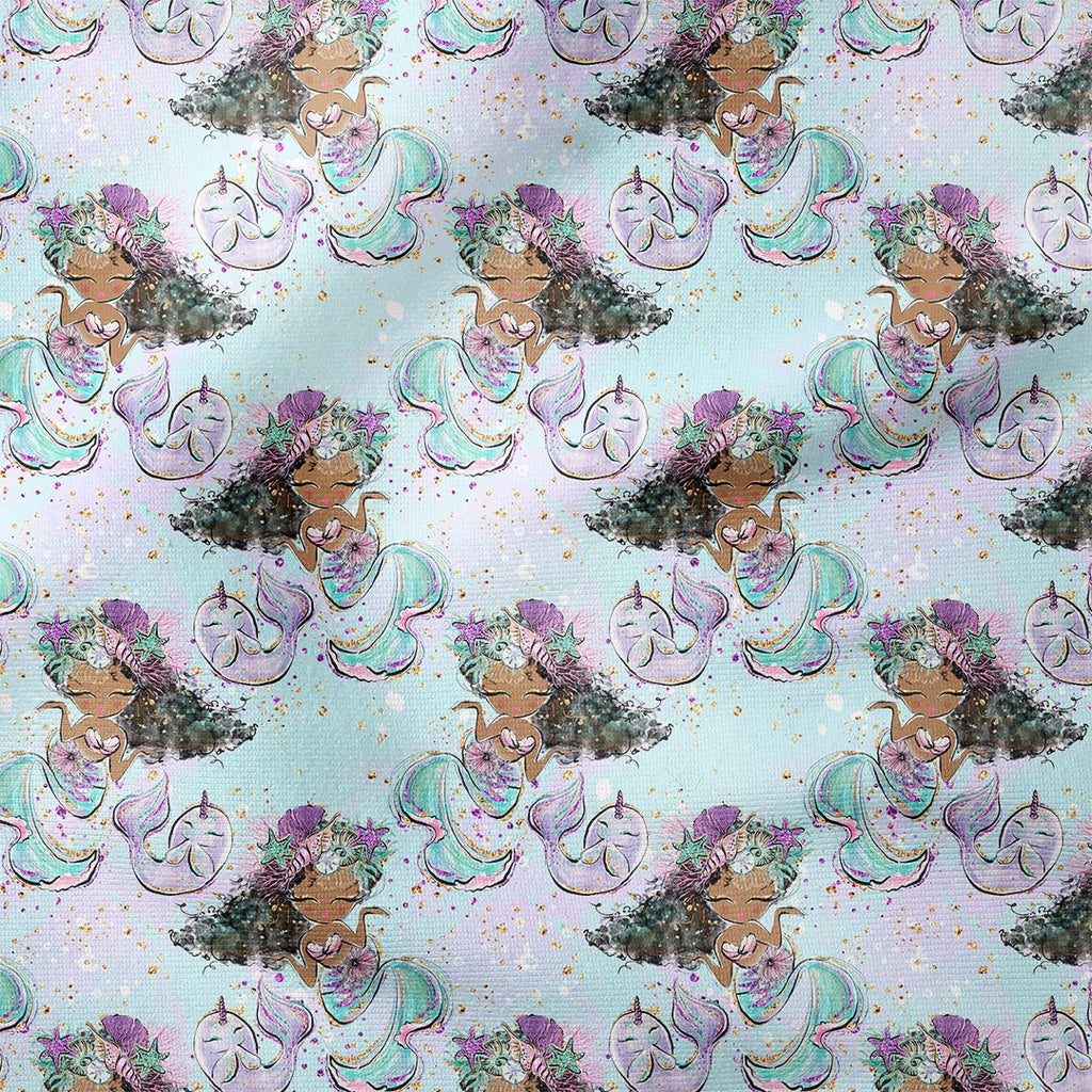 Mermaids Aqua Fabric