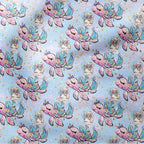 Mermaids Blue Fabric