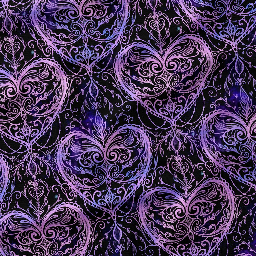 Midnight Hearts Fabric
