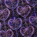 Midnight Hearts Fabric