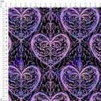 Midnight Hearts Fabric