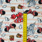 Mouse Upon A Time- Pink Stripes Fabric