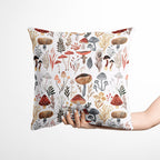 Mushrooms On White Fabric