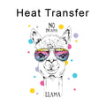 No Drama Llama Iron on fabric heat transfer DTF-10