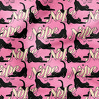 Not Today Cat Pink Fabric