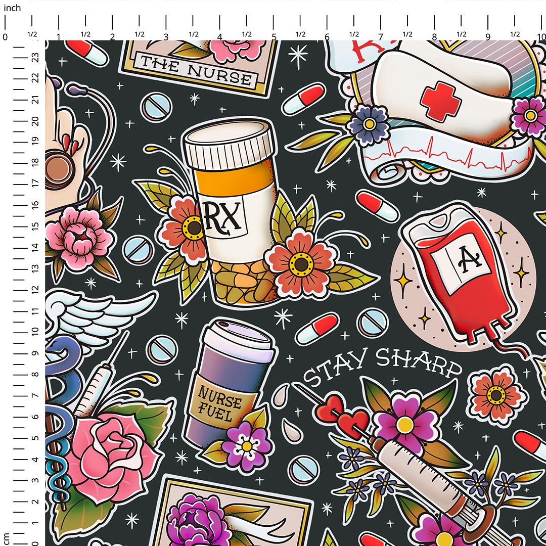 Nurse Retro Fabric