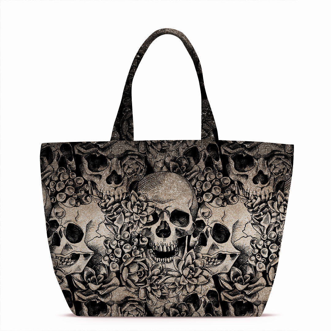 Ombre Glitter Skulls Fabric