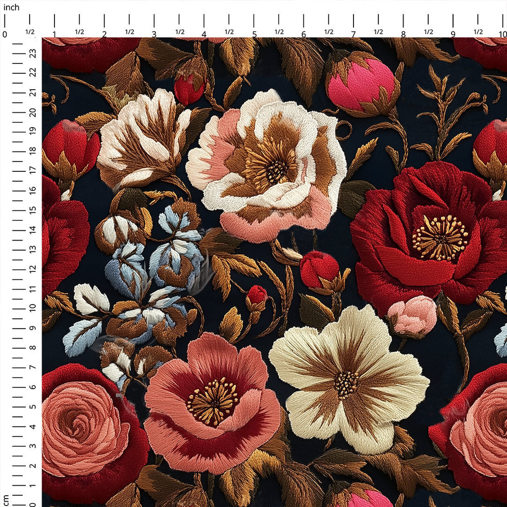 Opulent Floral Fabric