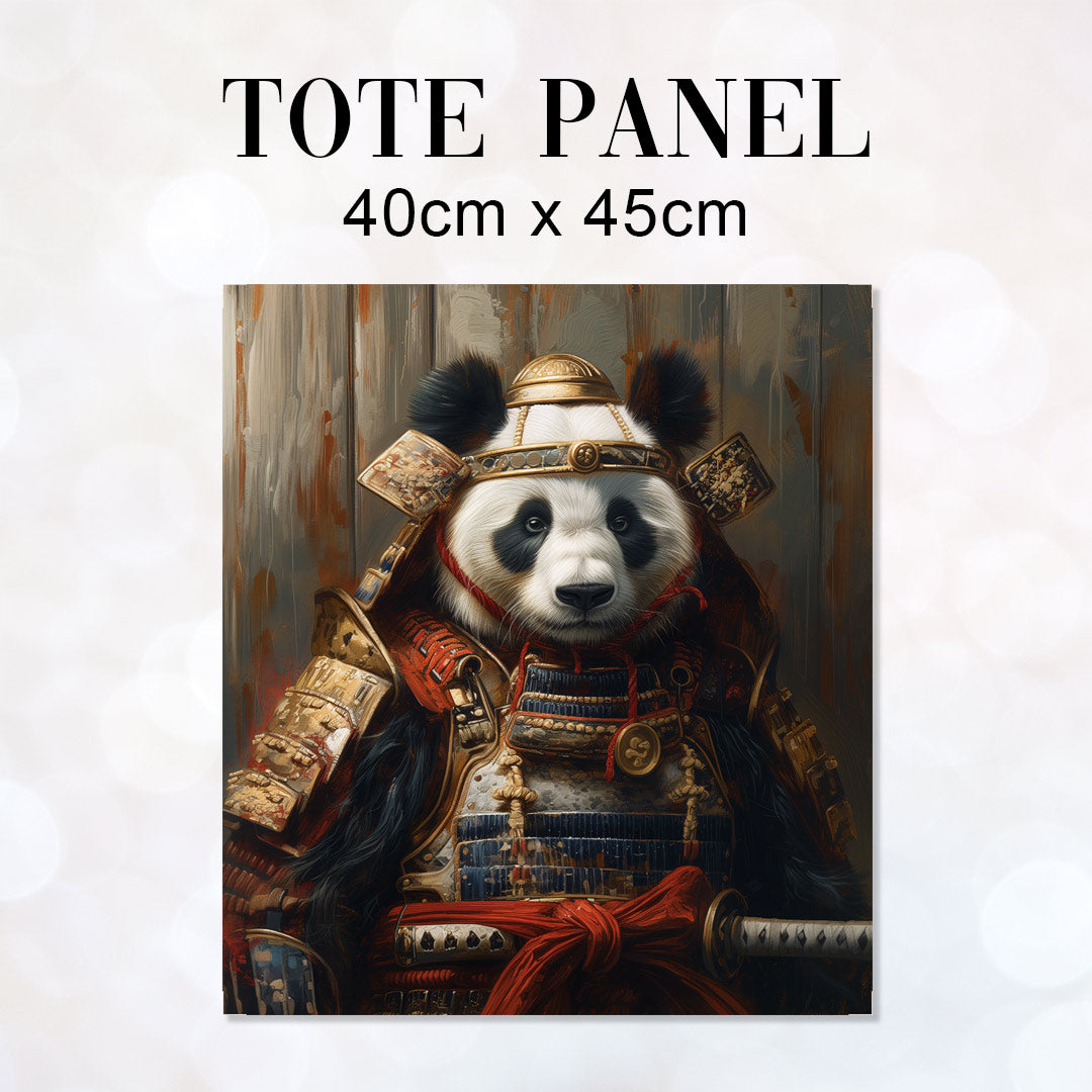 TOTE Fabric Bag Panel Panda Samurai TP-286