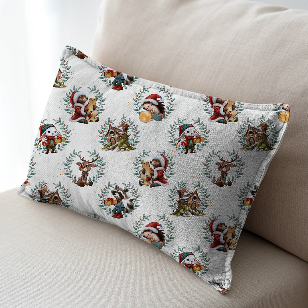 Santa's Little Helpers White Fabric